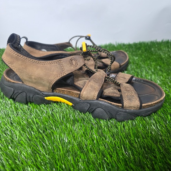 Keen Mens 9.5 Brown Leather Arroyo II Hiking Sandals Bungee Lace Outdoor main image 4